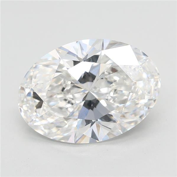 3.09ct E VVS2 Rare Carat Ideal Cut Oval Lab Grown Diamond