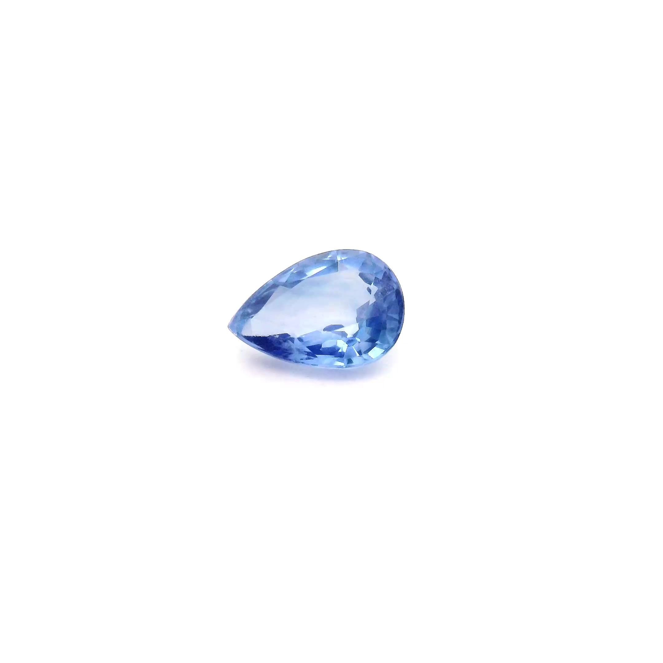 0.78 Carat Blue Pear Sapphire