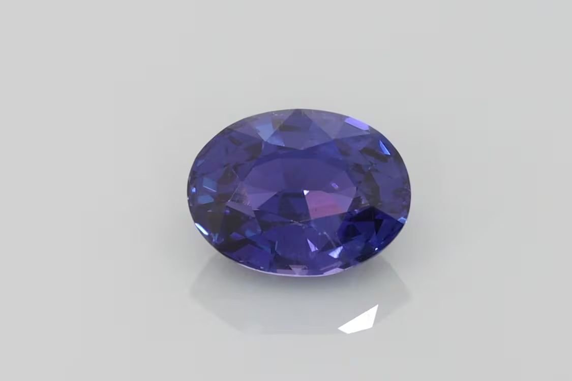 2.58 Carat Deep Purple Oval Sapphire