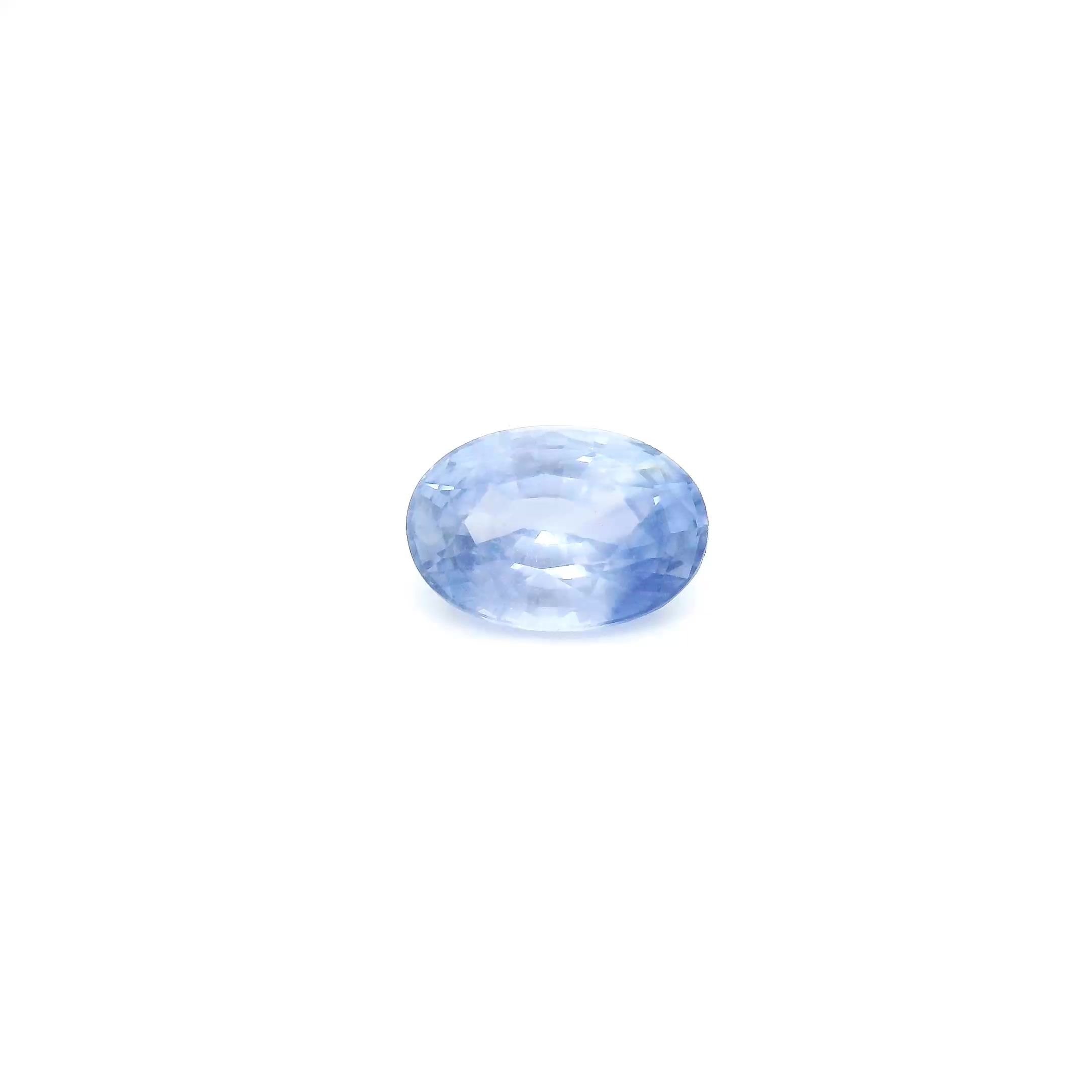 0.99 Carat Light Blue Oval Sapphire