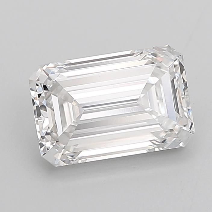 3.10ct F VVS2 Rare Carat Ideal Cut Emerald Lab Grown Diamond
