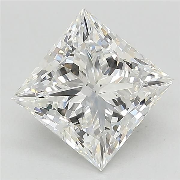 2.54ct E SI2 Rare Carat Ideal Cut Princess Lab Grown Diamond