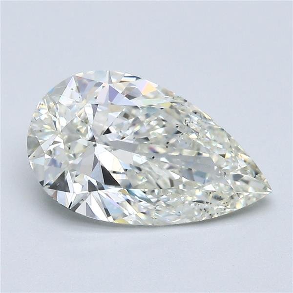 2.51ct J SI2 Rare Carat Ideal Cut Pear Diamond