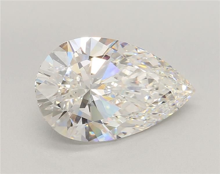 5.56ct F VS1 Rare Carat Ideal Cut Pear Lab Grown Diamond