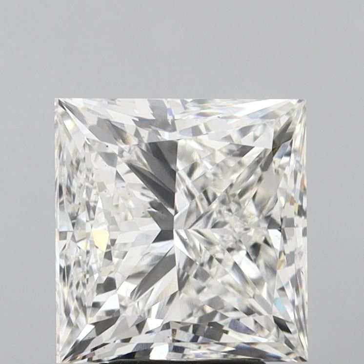 5.33ct F VS2 Rare Carat Ideal Cut Princess Lab Grown Diamond