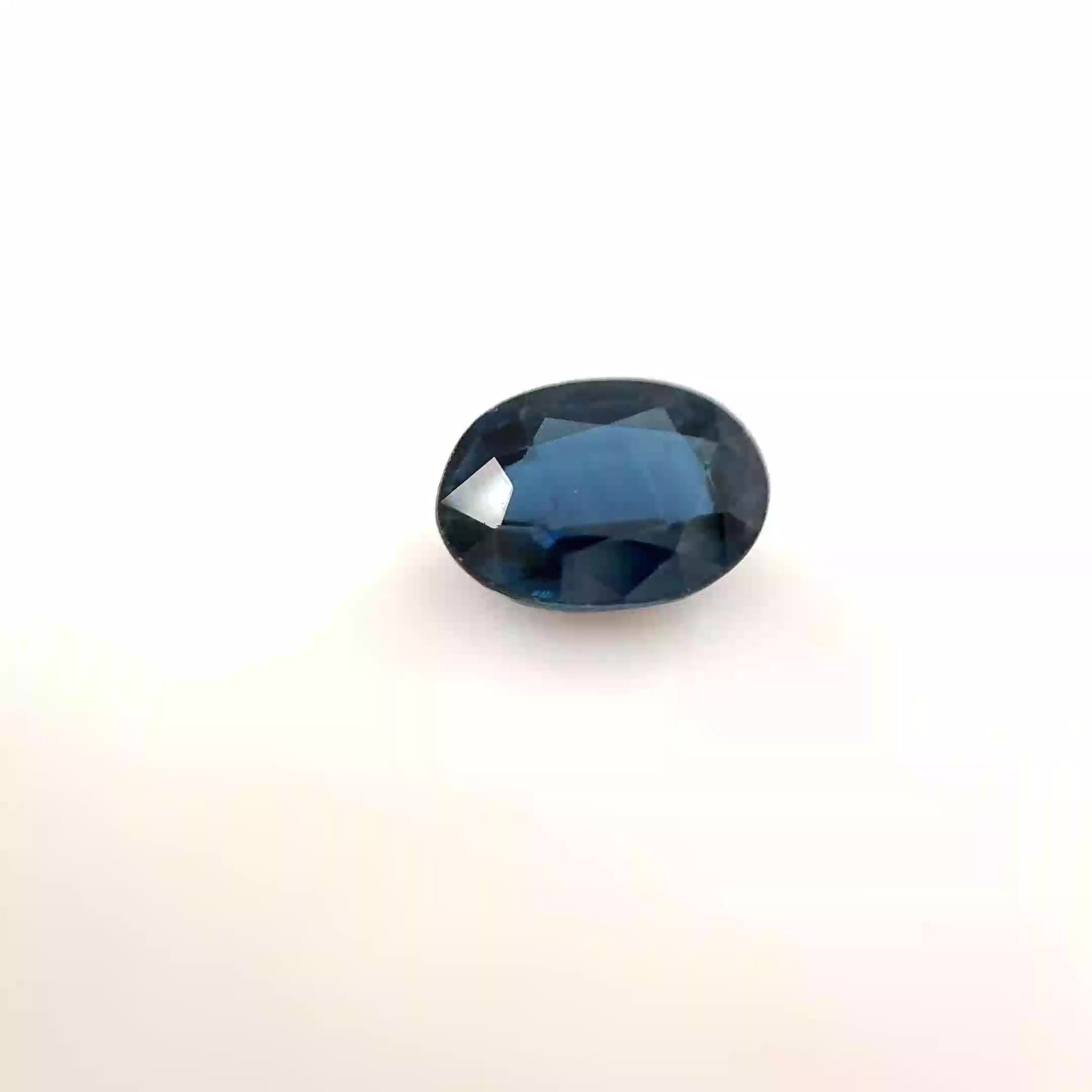 0.94 Carat Blue Cushion Sapphire