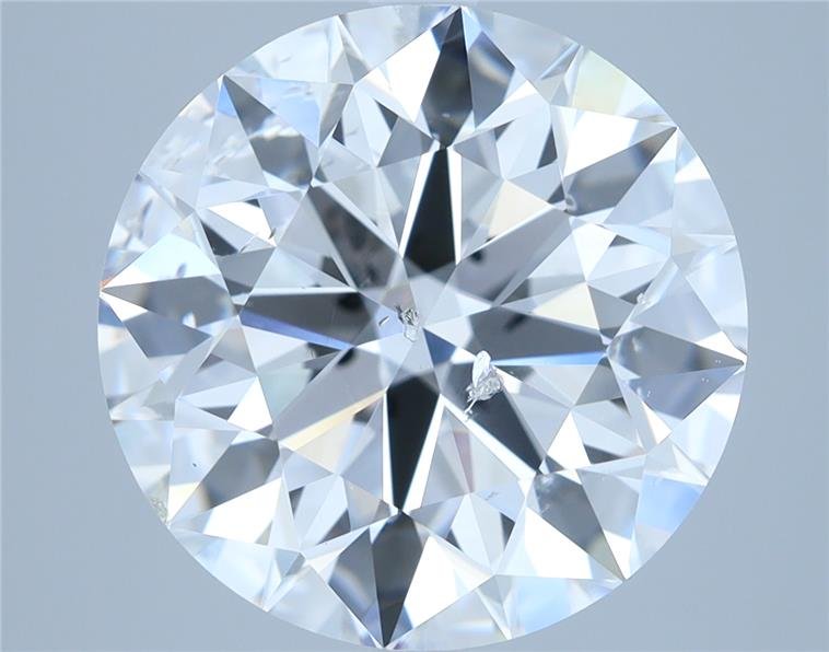 5.26ct D SI2 Rare Carat Ideal Cut Round Diamond