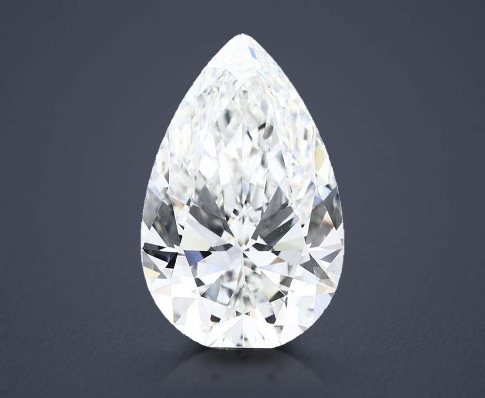 6.08 Carat Pear Lab Diamond