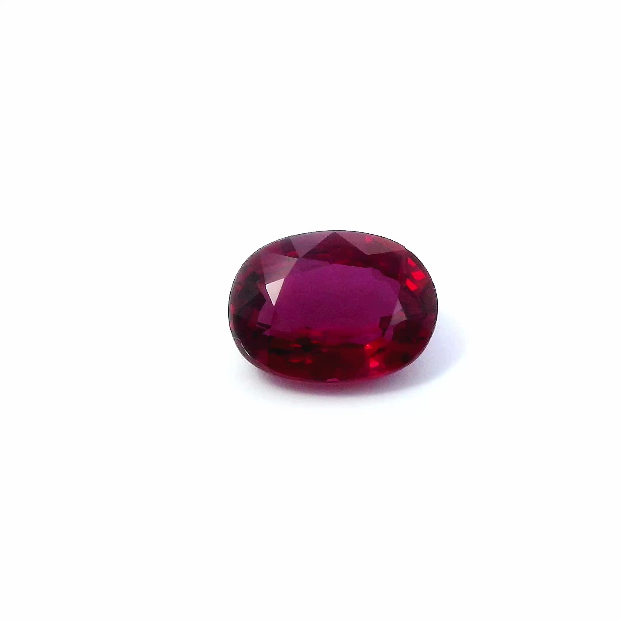1.54 Carat Red Oval Ruby