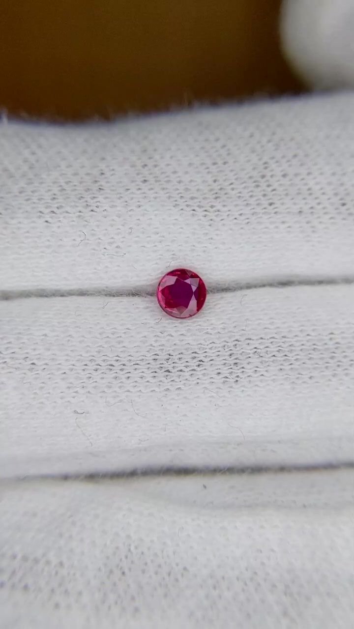 0.32 Carat Red Round Ruby