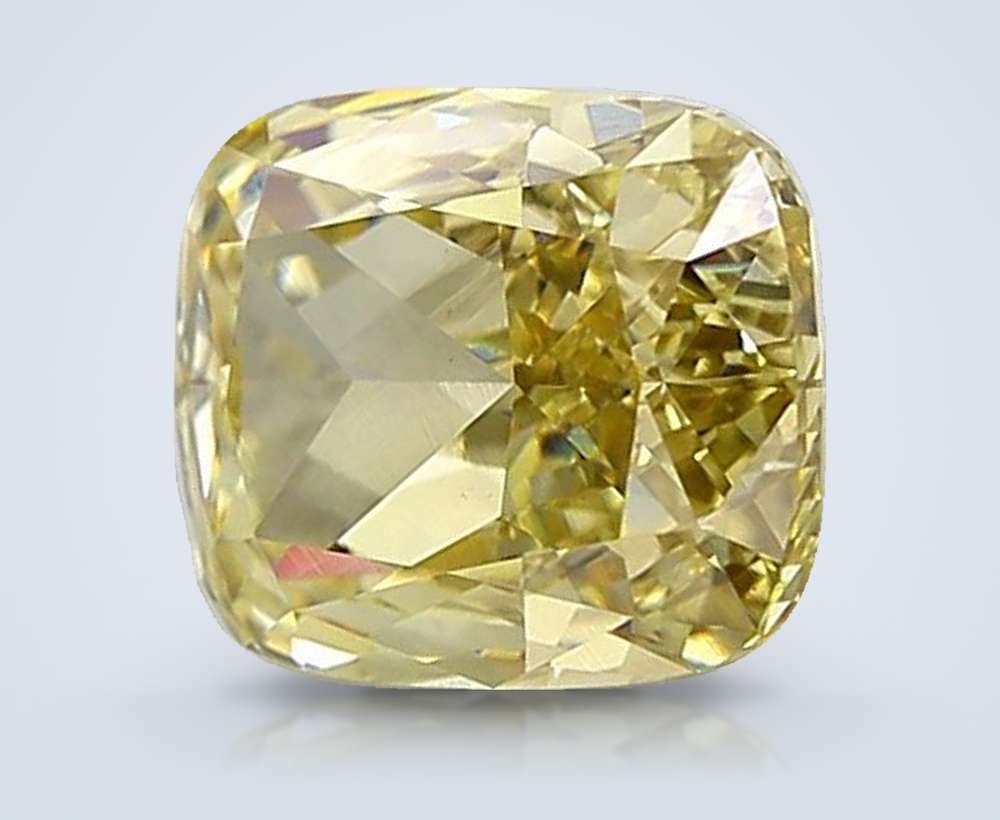 3.00 Ct. Fancy Yellow Cushion Lab Diamond