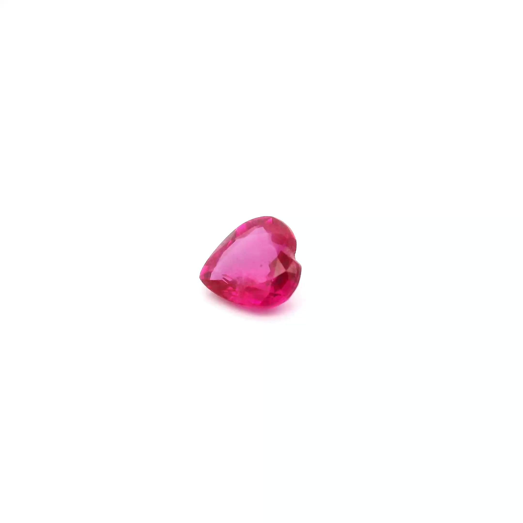 0.53 Carat Red Heart Ruby