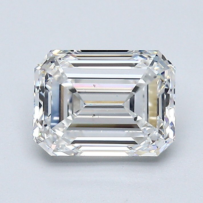 1.53ct F VS2 Rare Carat Ideal Cut Emerald Diamond