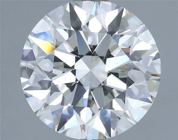 2.96ct H VS2 Rare Carat Ideal Cut Round Diamond