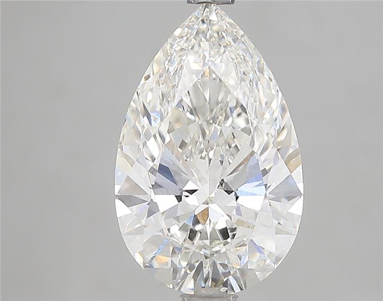 3.09ct H VS2 Rare Carat Ideal Cut Pear Lab Grown Diamond