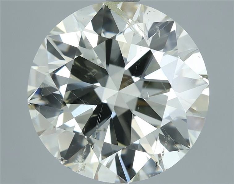 4.01ct K SI2 Rare Carat Ideal Cut Round Diamond