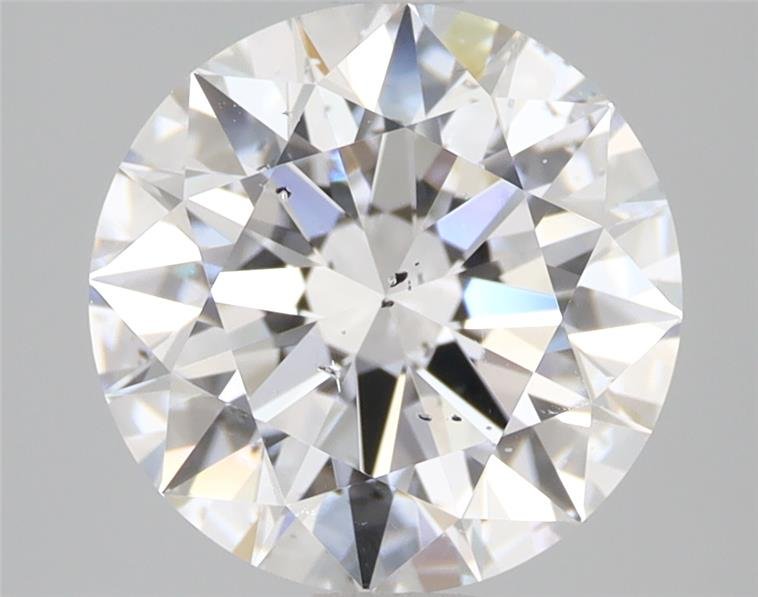2.61ct D SI2 Rare Carat Ideal Cut Round Diamond