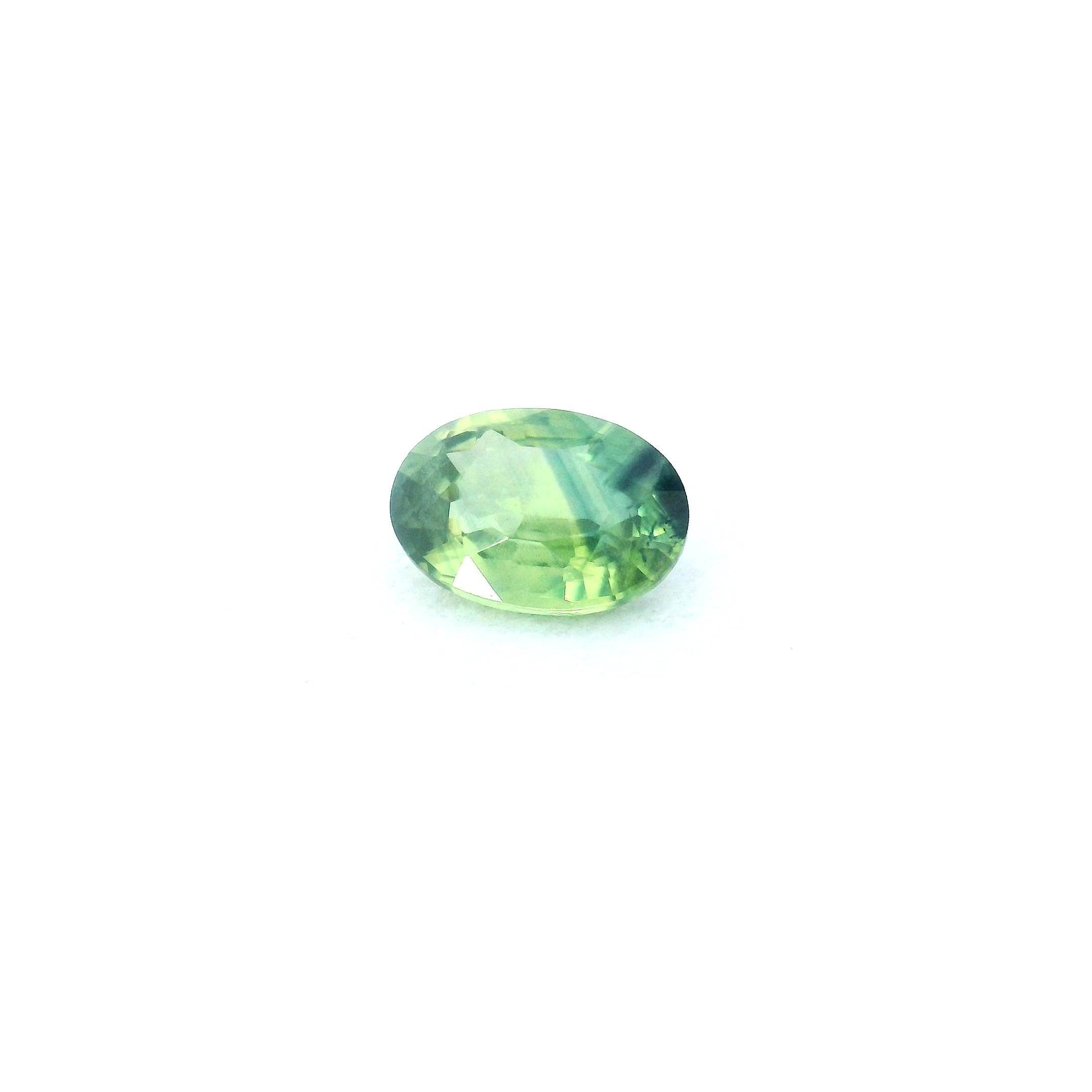 0.65 Carat Green Oval Sapphire