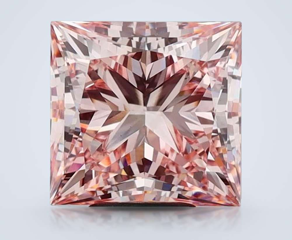 5.90 Ct. Fancy Intense Pink Princess Lab Diamond