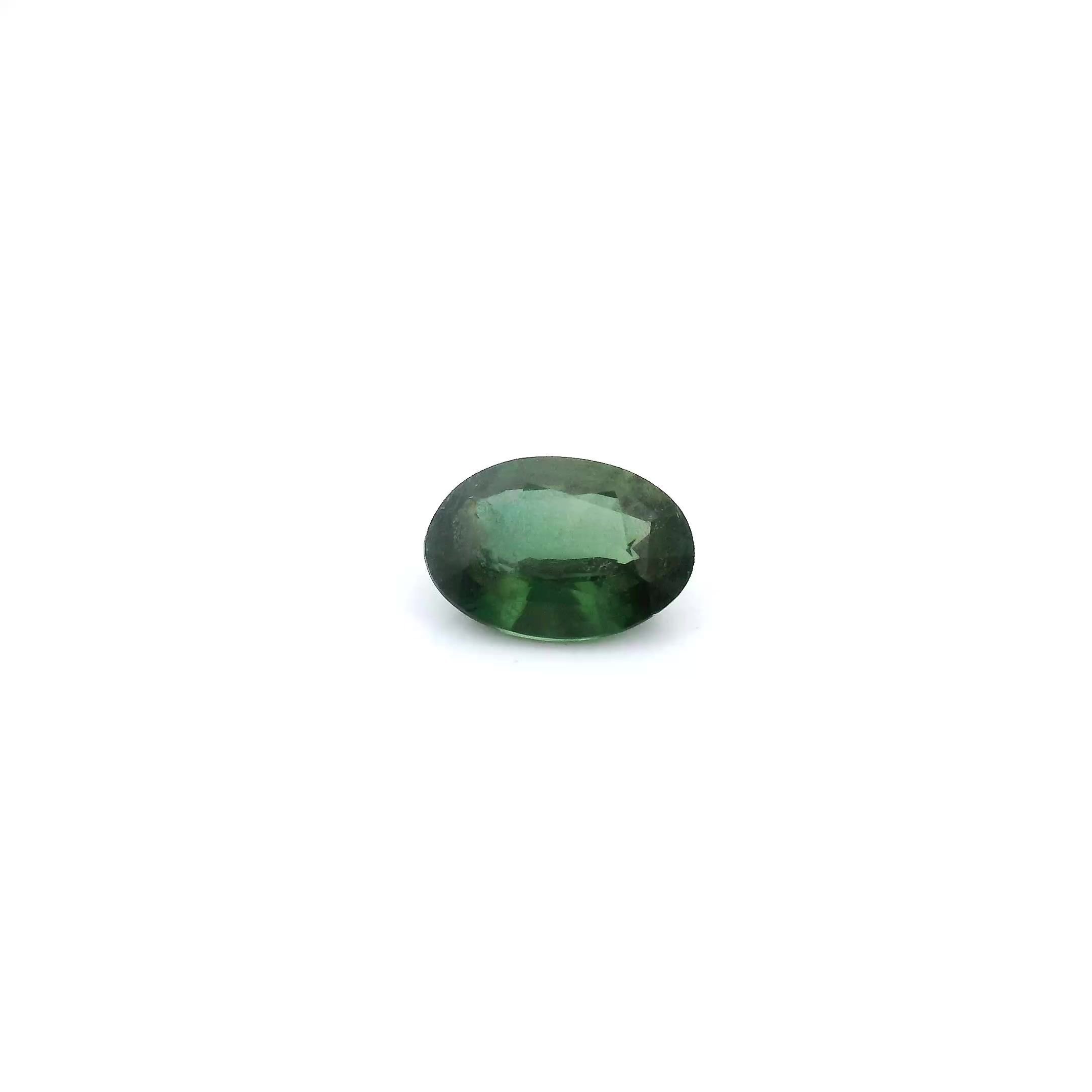 0.58 Carat Green Oval Sapphire