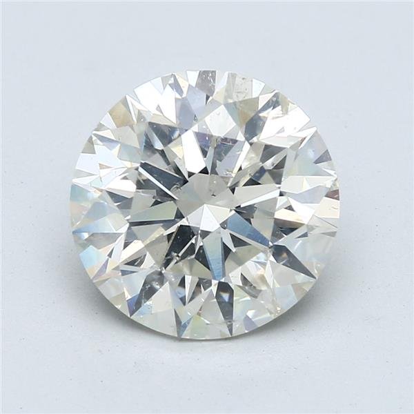 5.21ct J SI2 Rare Carat Ideal Cut Round Diamond