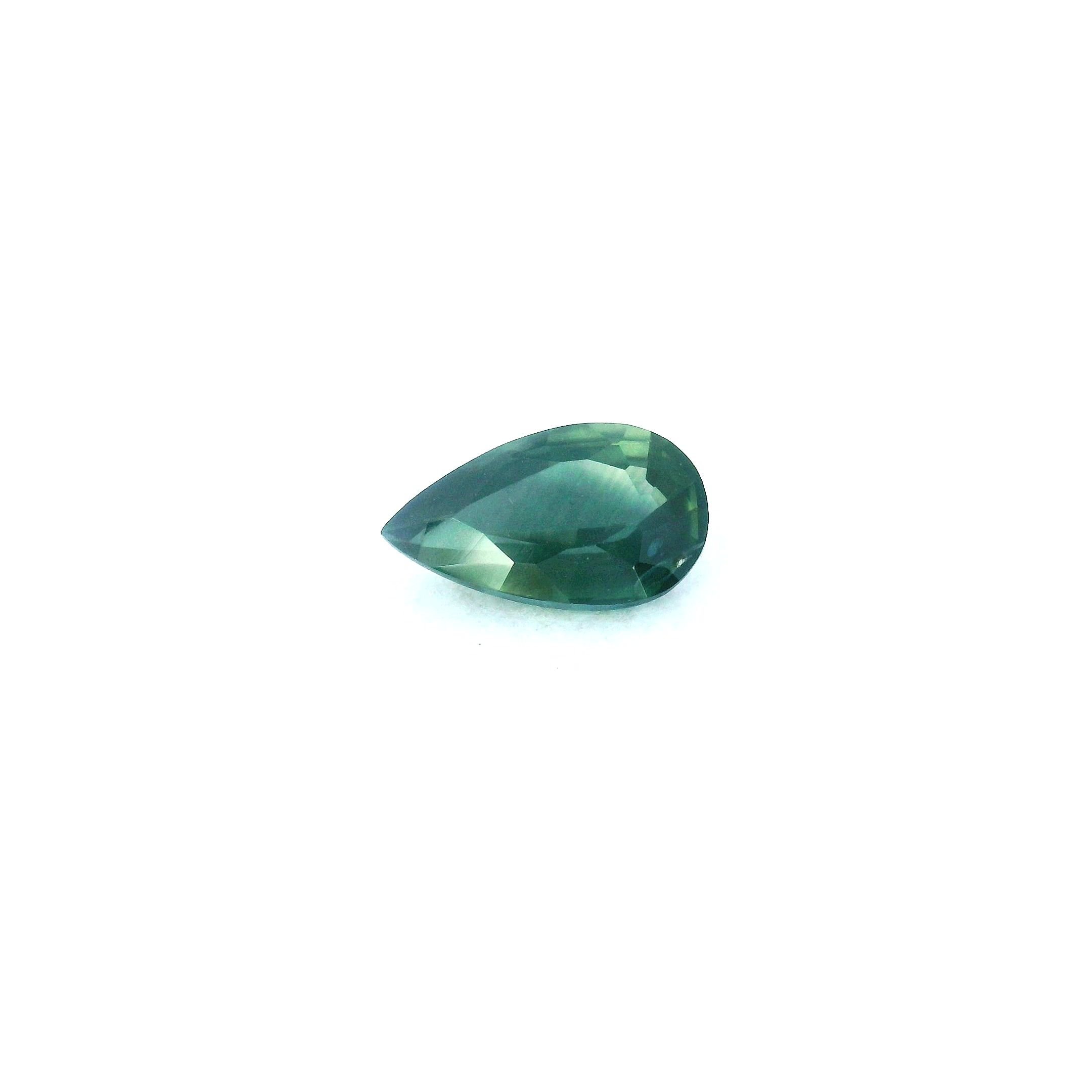 0.94 Carat Green Pear Sapphire