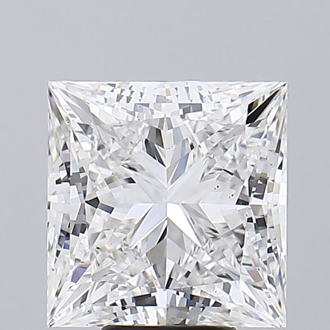 7.41ct F VS2 Rare Carat Ideal Cut Princess Lab Grown Diamond