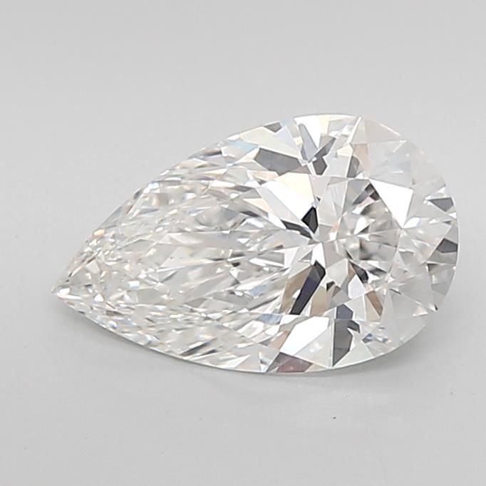 2.08ct F VS1 Rare Carat Ideal Cut Pear Lab Grown Diamond