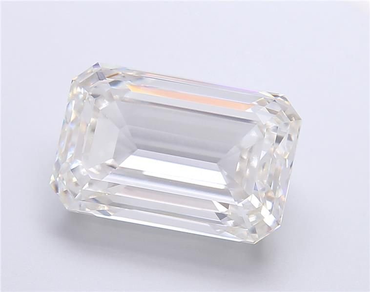 10.10ct G VVS2 Excellent Cut Emerald Lab Grown Diamond