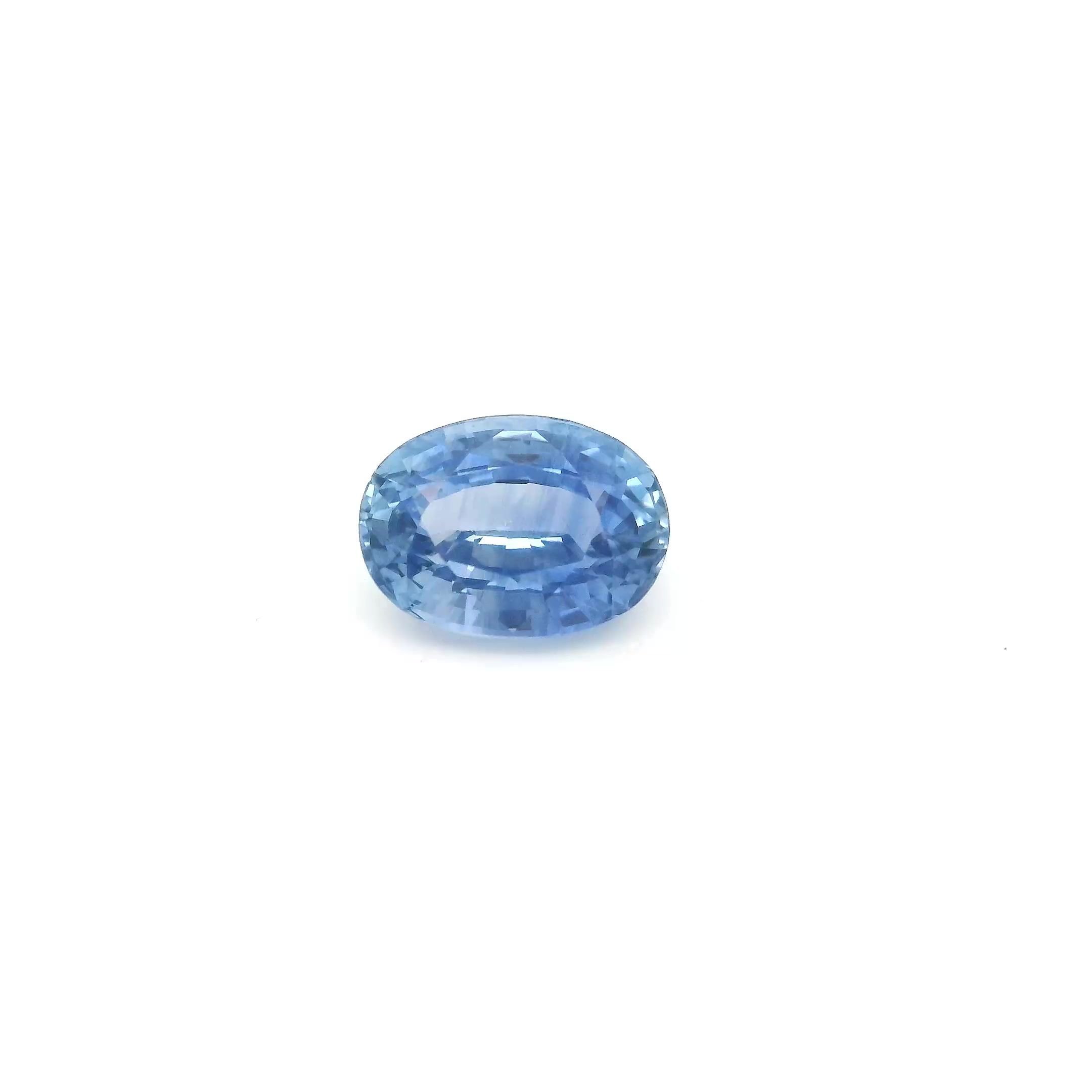 1.33 Carat Blue Oval Sapphire