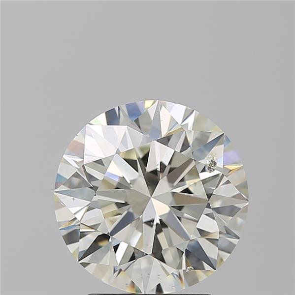 3.02ct J SI2 Rare Carat Ideal Cut Round Diamond