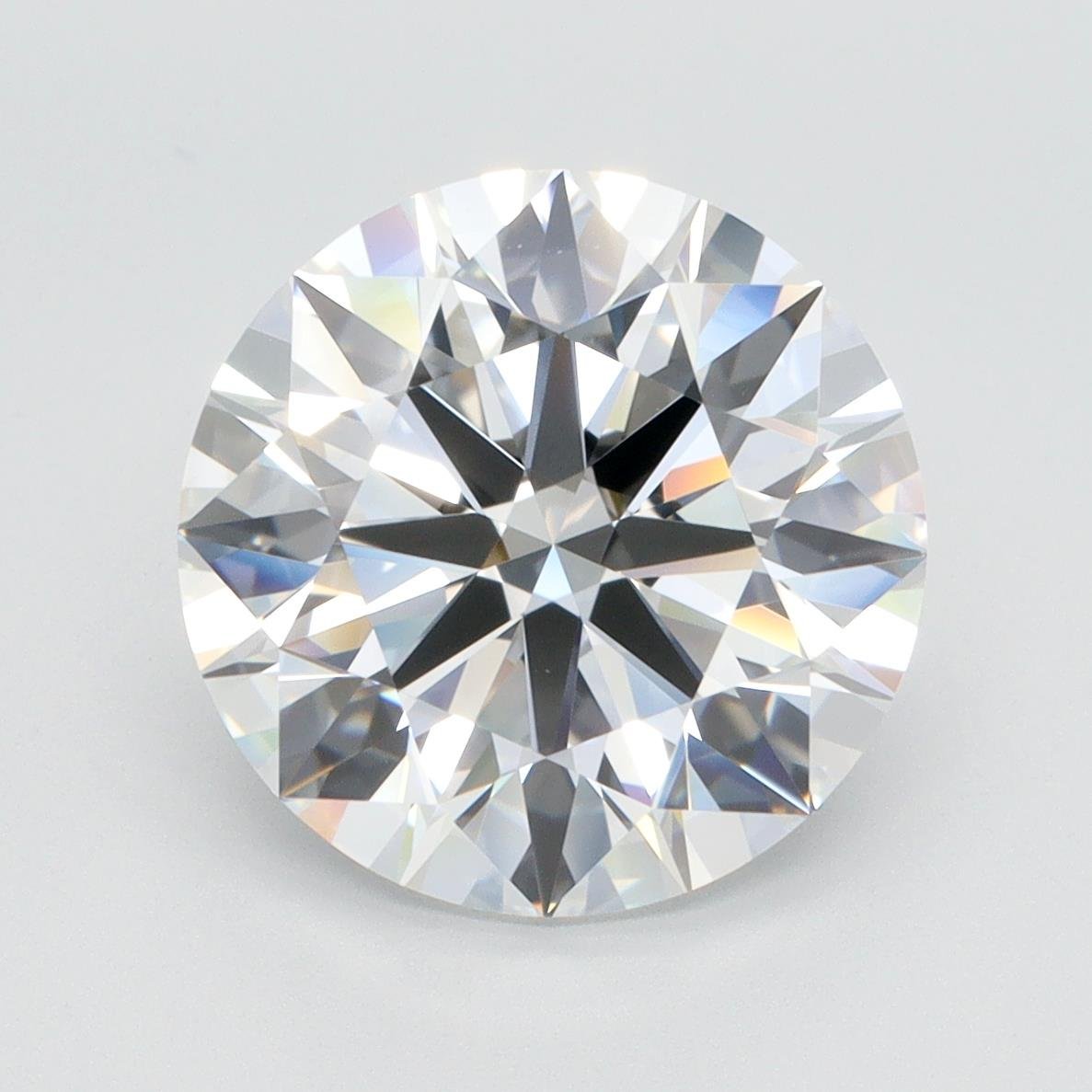 5.01ct F VVS2 Rare Carat Ideal Cut Round Lab Grown Diamond