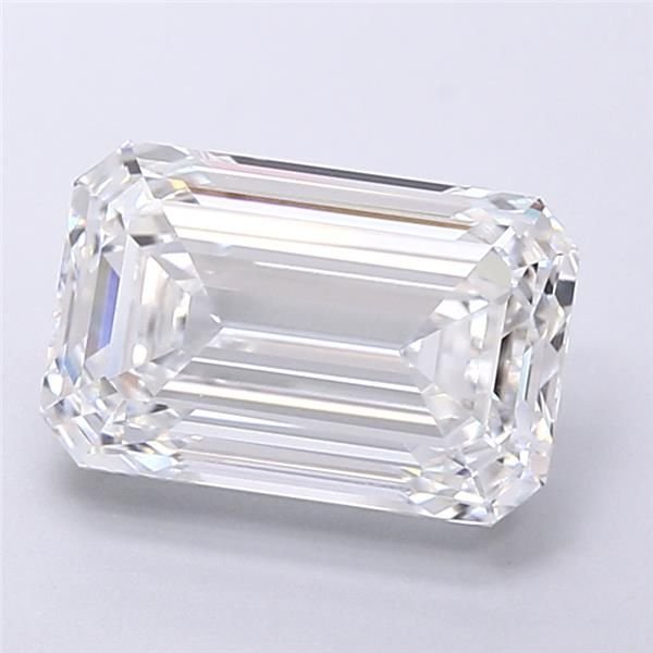 5.15ct D VVS2 Rare Carat Ideal Cut Emerald Lab Grown Diamond