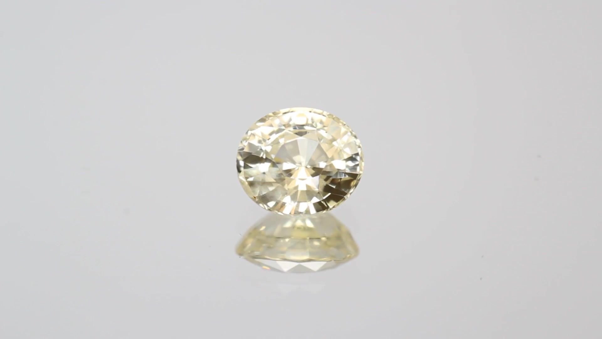 1.54 Carat Yellow Oval Sapphire