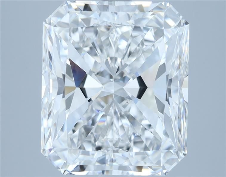 5.26ct E VS2 Rare Carat Ideal Cut Radiant Diamond