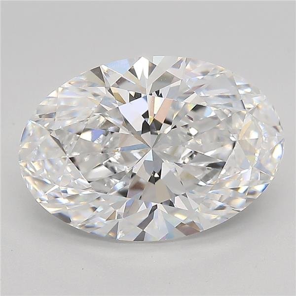 4.24ct D VVS2 Rare Carat Ideal Cut Oval Lab Grown Diamond