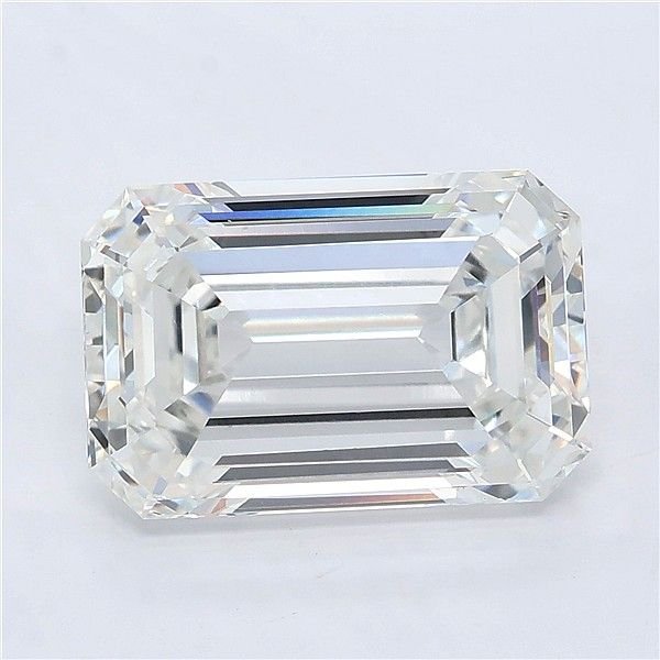 6.06ct F VVS2 Rare Carat Ideal Cut Emerald Lab Grown Diamond