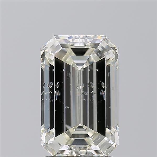 3.02ct K SI2 Excellent Cut Emerald Diamond