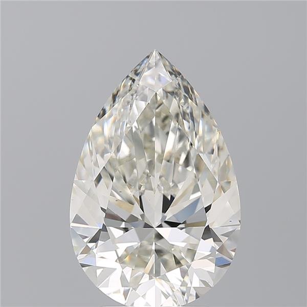 4.09ct H SI1 Rare Carat Ideal Cut Pear Lab Grown Diamond