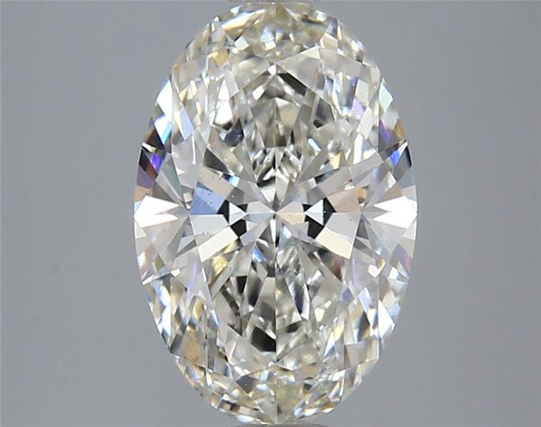 2.86ct H VS2 Rare Carat Ideal Cut Oval Lab Grown Diamond