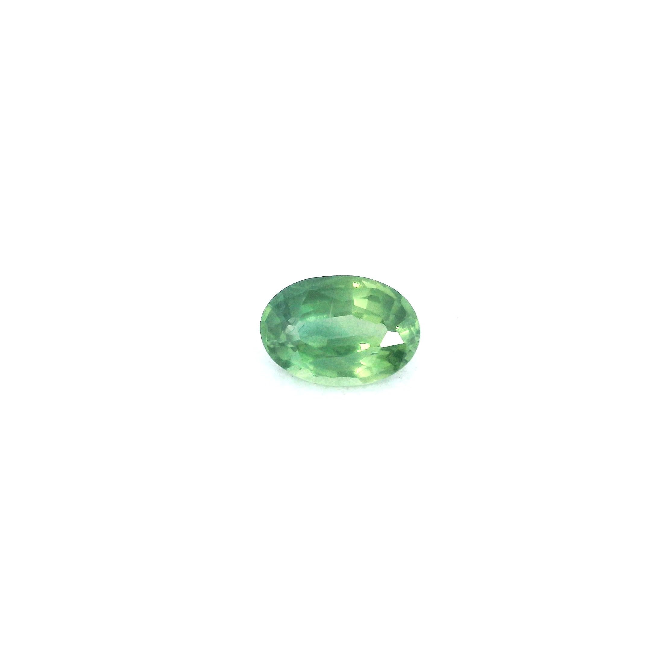 0.69 Carat Green Oval Sapphire
