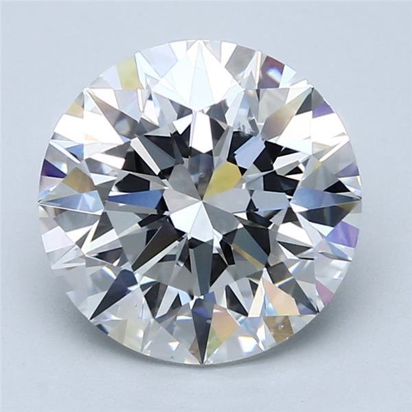 4.09ct F SI1 Rare Carat Ideal Cut Round Diamond