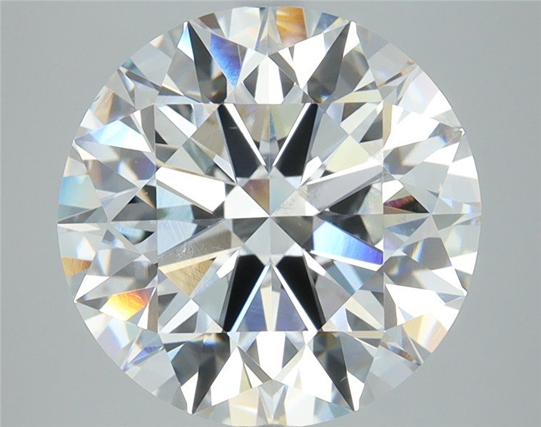 5.28ct F SI1 Rare Carat Ideal Cut Round Diamond