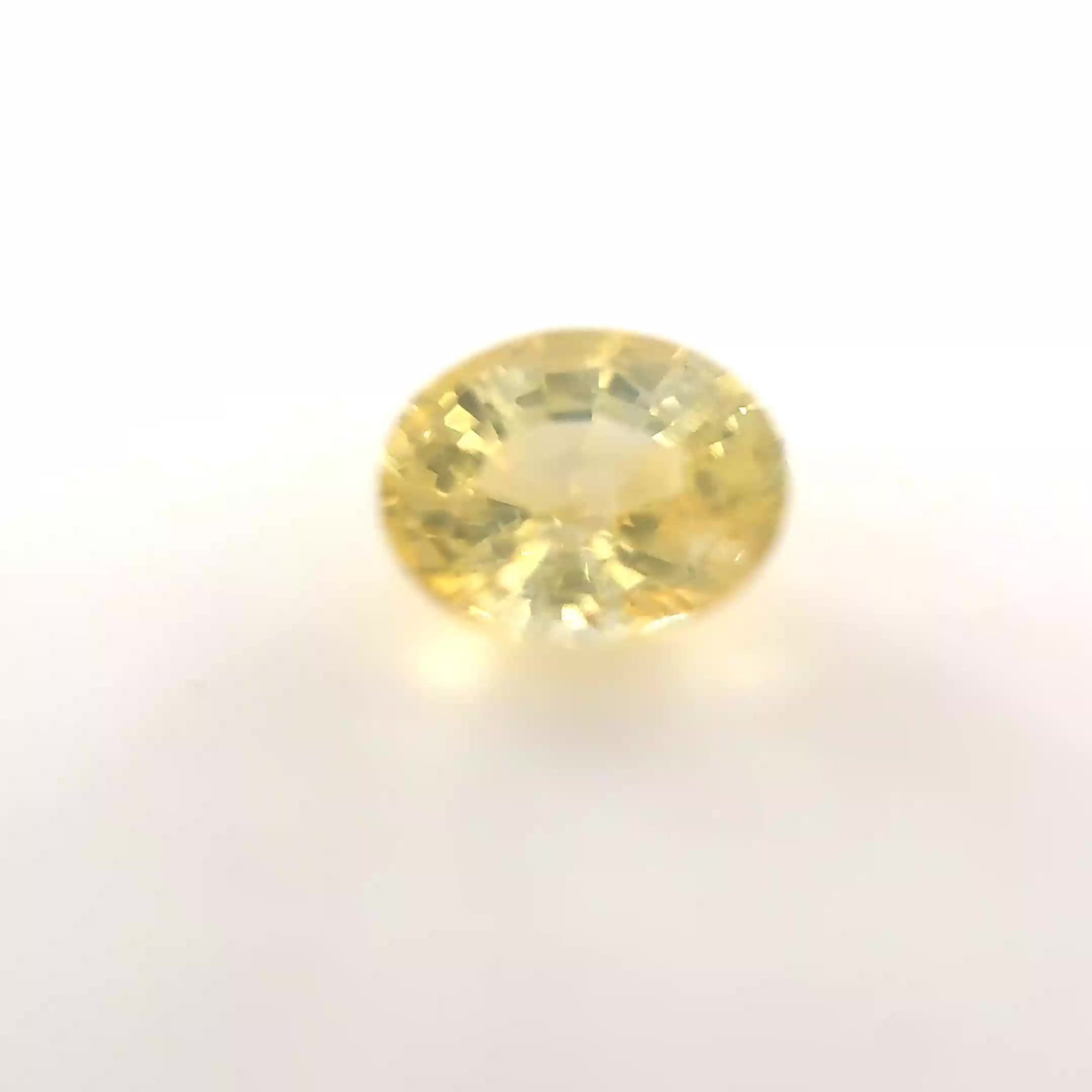 1.03 Carat Yellow Oval Sapphire