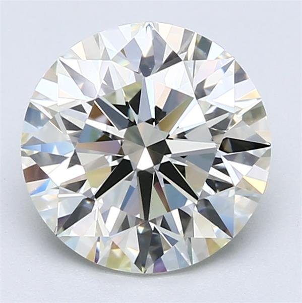 3.08ct H IF Rare Carat Ideal Cut Round Diamond