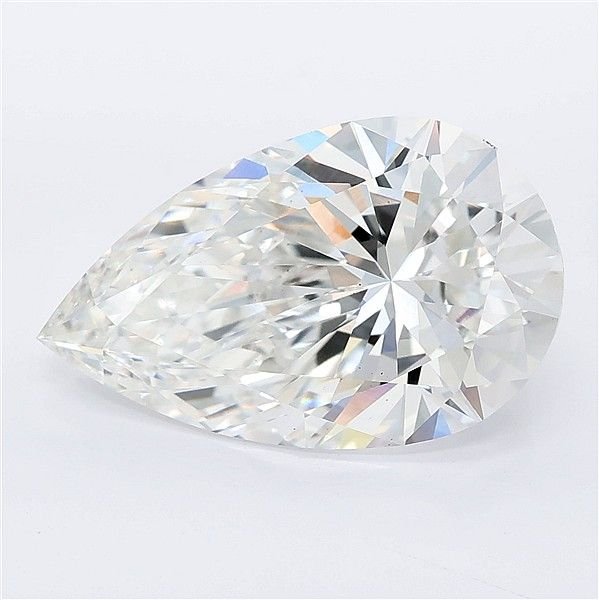6.53ct F VS1 Rare Carat Ideal Cut Pear Lab Grown Diamond