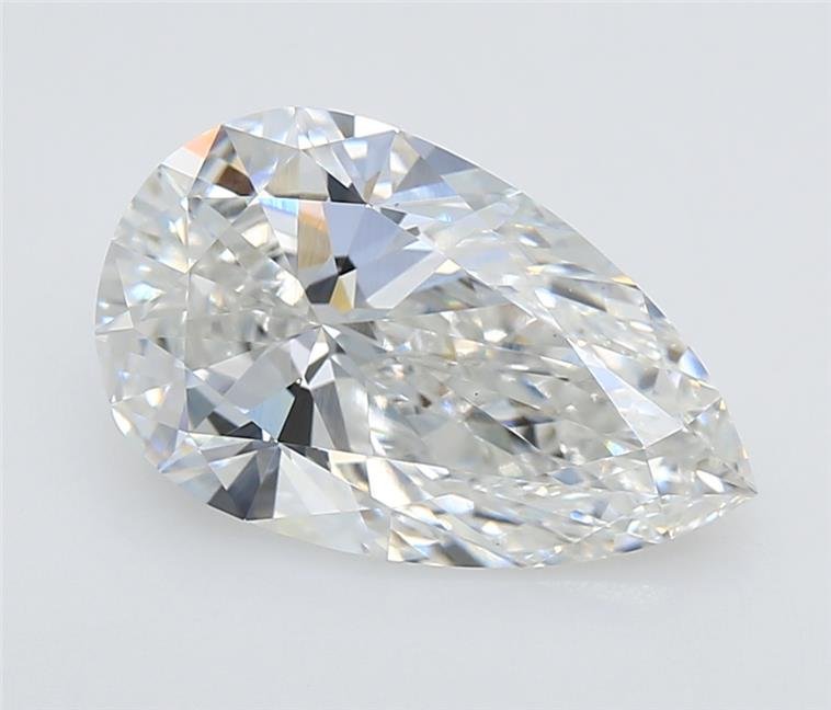 3.61ct F VVS2 Rare Carat Ideal Cut Pear Lab Grown Diamond