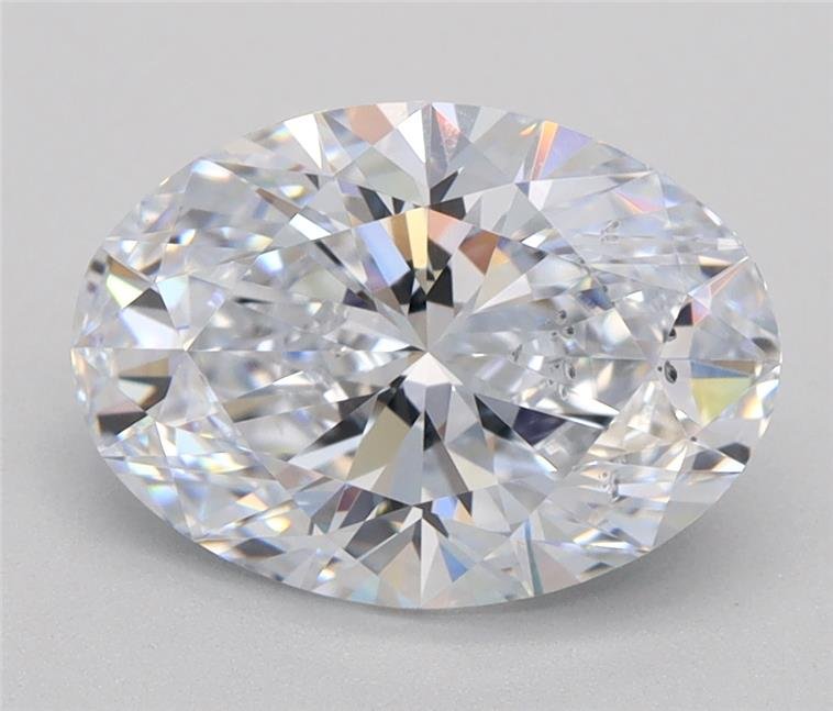 2.02ct F SI1 Rare Carat Ideal Cut Oval Lab Grown Diamond