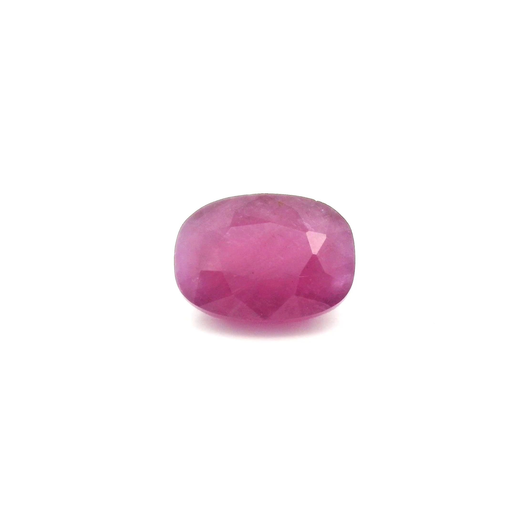 2.86 Carat Red Cushion Ruby