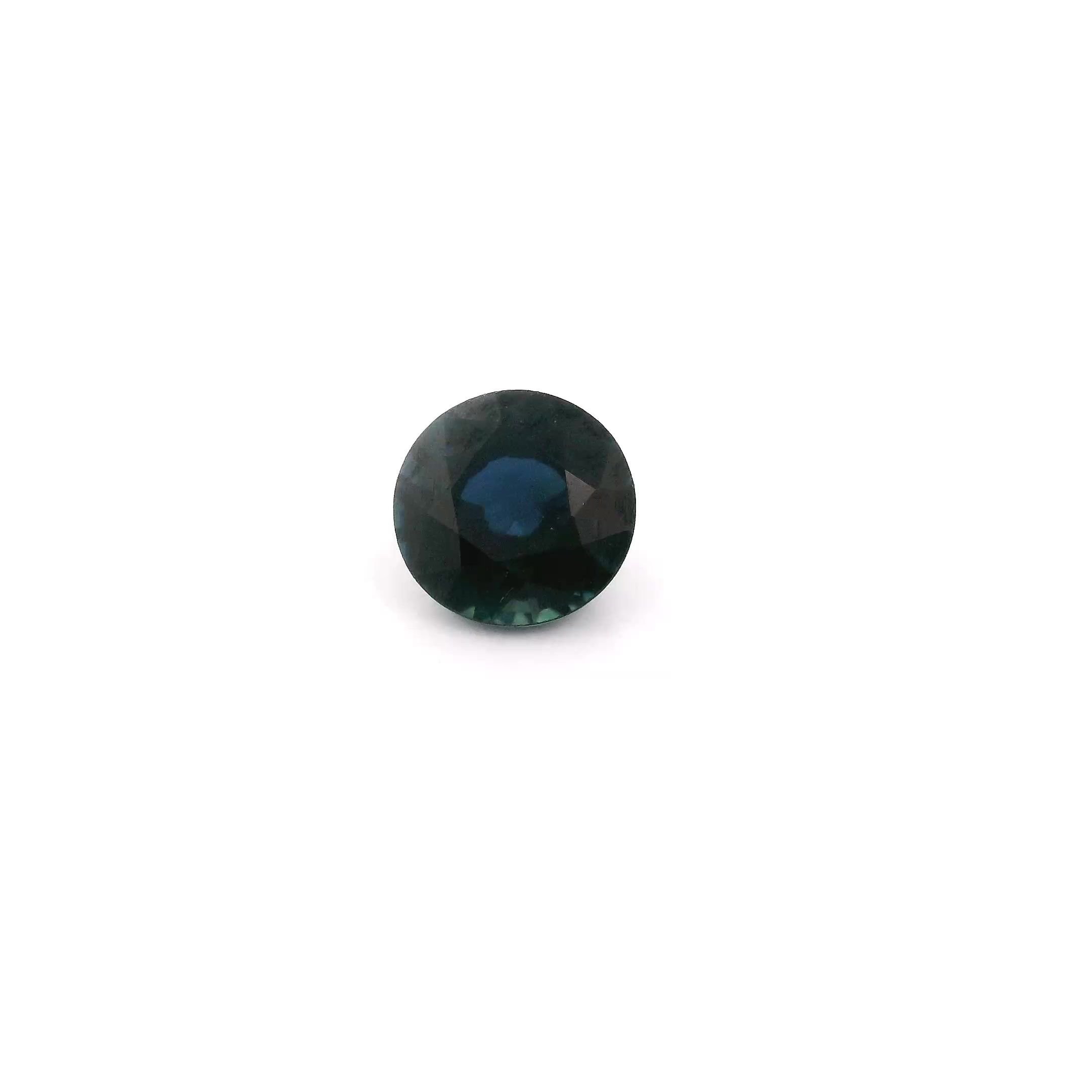 0.85 Carat Vivid Blue Round Sapphire